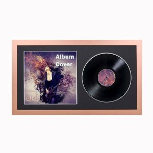 Bronze 7 Inch Vinyl Record and Album Cover Display Frame with Black or White Mount