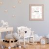Stylish scandinavian newborn baby room with wooden toys, teddy b