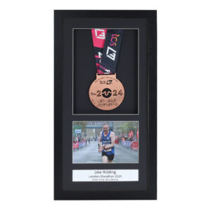 Black Medal display Frame, Perfect for Runners, Swimmers, Cyclists, Athletes and Marathon Medals