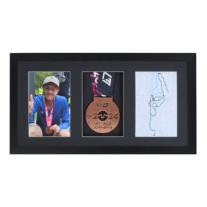 Black Medal display Frame, Perfect for Runners, Swimmers, Cyclists, Athletes and Marathon Medals