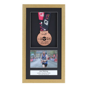 Oak Medal display Frame, Perfect for Runners, Swimmers, Cyclists, Athletes and Marathon Medals