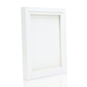 A3 White Solid Wood 3D Deep Box Picture Frame Display Memory Box With Mount For Medals Memorabilia Flowers etc
