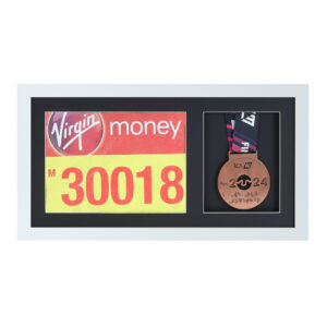 White Medal display Frame, Perfect for Runners, Swimmers, Cyclists, Athletes and Marathon Medals