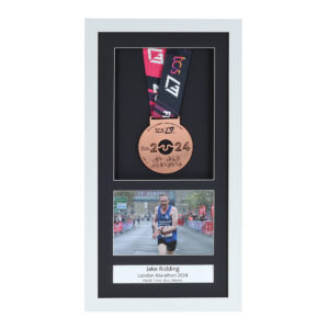 White Medal display Frame, Perfect for Runners, Swimmers, Cyclists, Athletes and Marathon Medals