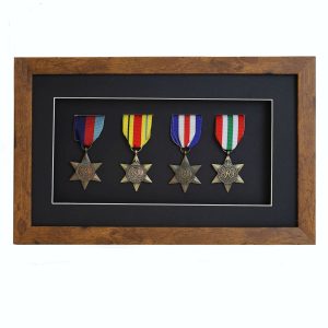3D Deep Box Medal Frame For Four Medals, War, Military and Small Sports Medals