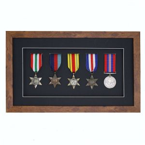 3D Deep Box Medal Frame For Five Medals, War, Military and Small Sports Medals