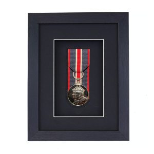 Black Court Mounted Medal Frame For 1 War, Military/Sports Medal With Black or White Mount