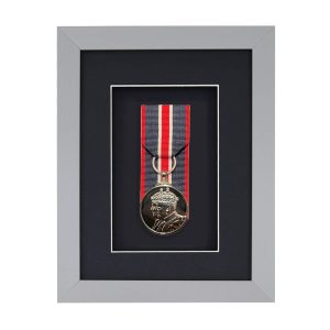 Grey Court Mounted Medal Frame For 1 War, Military/Sports Medal With Black or White Mount