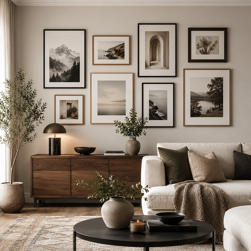 Using picture frames in interior design