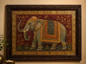 framed indian silk
